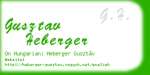 gusztav heberger business card